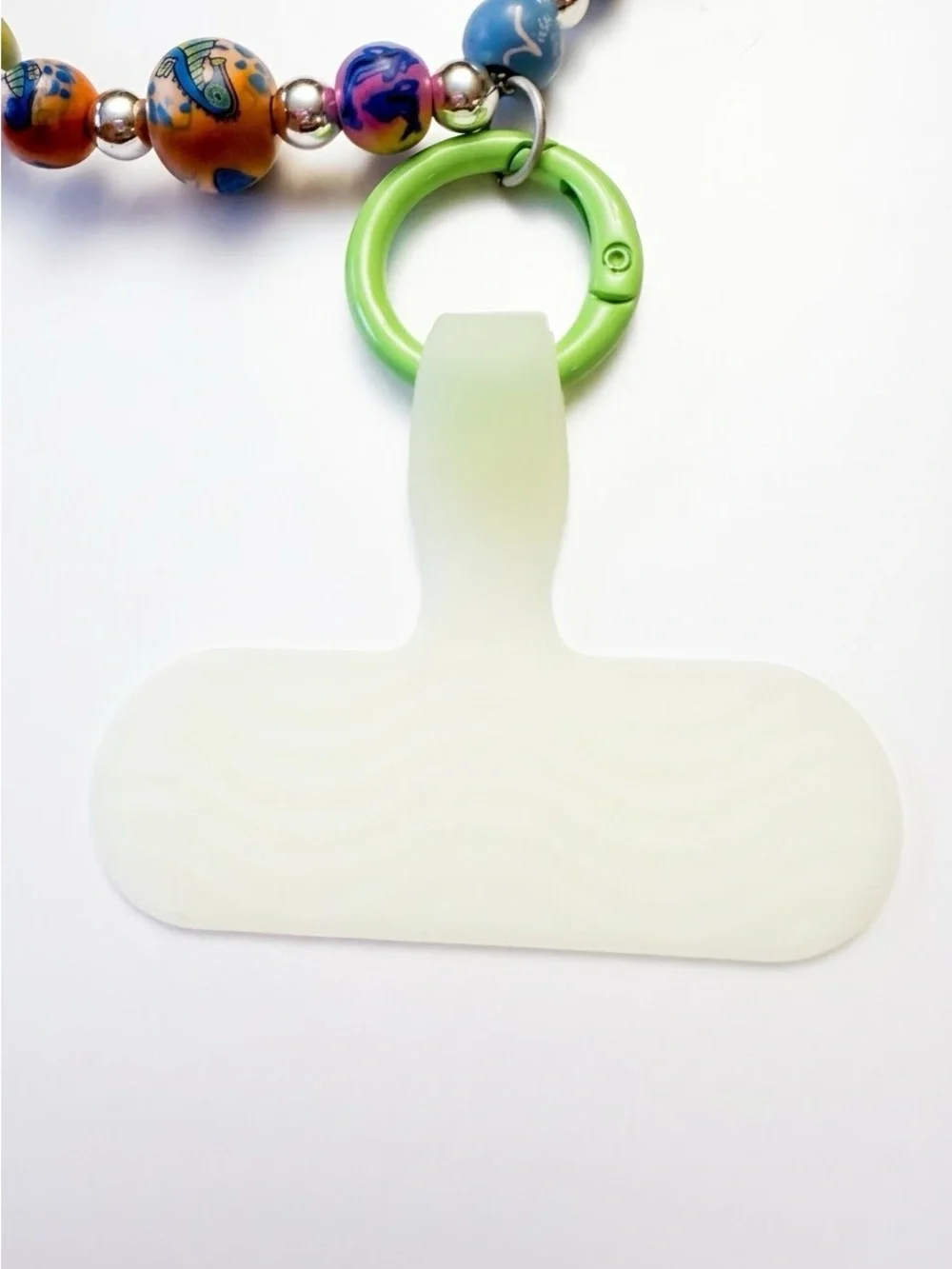 Viva clay bead phone case charm. With ocean wildlife.